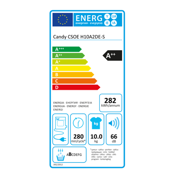 Mašina za sušenje veša Candy CRE H10A2DE-S 10kg/toplotna pumpa