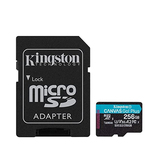 Micro SDHC Kingston 256GB Canvas Go plus+SD SDCG3/256GB