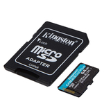 Micro SDXC Kingston 64GB Canvas Go Plus+SD adapter SDCG3/64GB