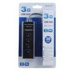 USB HUB 4 port 3.0 HY-SPEED 303 crni