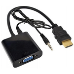 Adapter E-GREEN HDMI (M) - VGA D-sub (F) + Audio kabl 3.5mm (M/M) crni