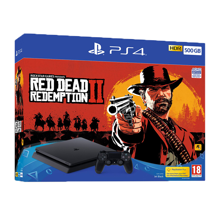 Sony PlayStation PS4 Slim 500GB Red Dead Redemption 2 bundle