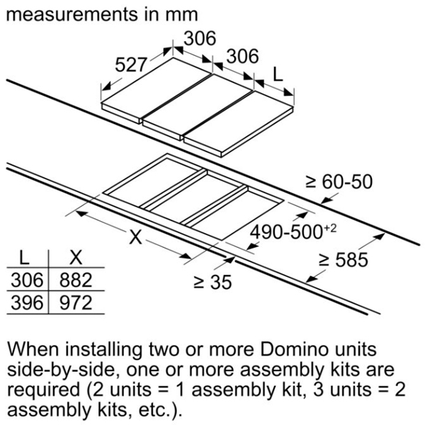 Ugradna ploča BOSCH PKF375FP2E domino