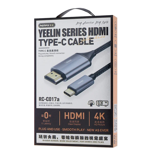 Kabl Remax RC-C017a Type-C na HDMI crni
