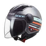 Kaciga LS2 OF562 Airflow Ronnie Matt silver/blue XXL Kaciga LS2 OF562 Airflow Ronnie Matt silver/blue XXL