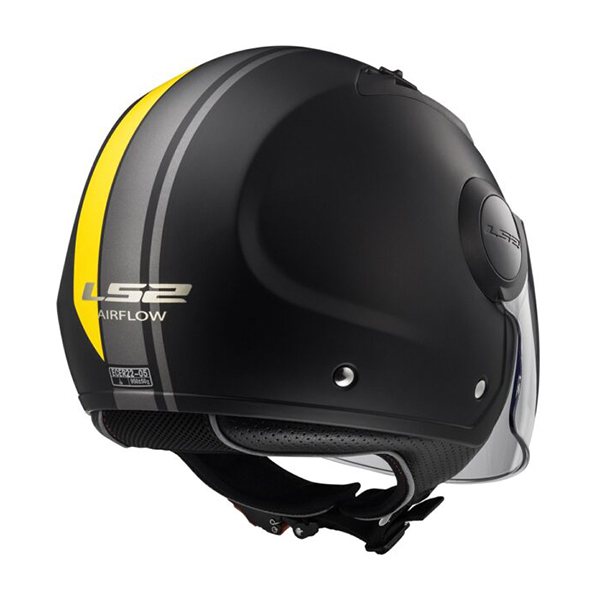 Kaciga LS2 OF562 Airflow Metropolis Matt Black/Yellow XS Kaciga LS2 OF562 Airflow Metropolis Matt Black/Yellow XS