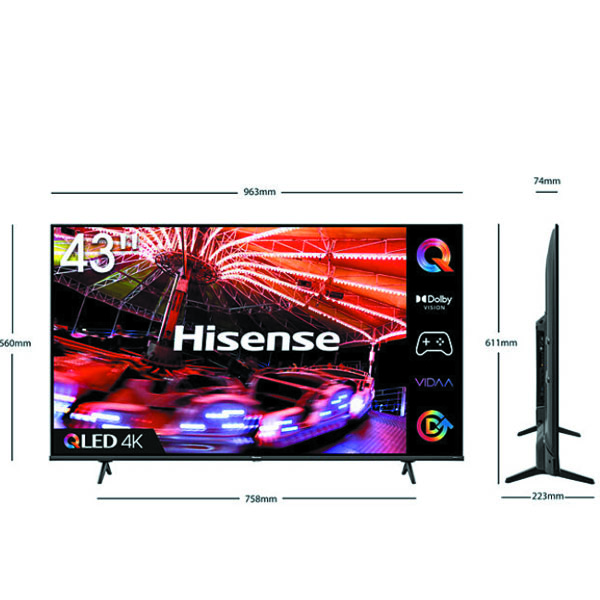 TV QLED Hisense 43E7HQ 4K Smart