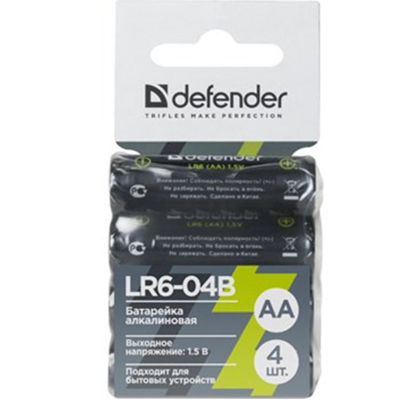 Baterije Defender AA alkalne LR6-4B