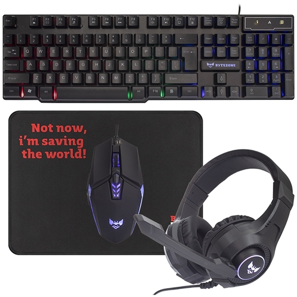 Gaming Combo Bytezone BZ-X4EU (tastatura+miš+podloga+slušalice) Gaming Combo Bytezone BZ-X4EU (tastatura+miš+podloga+slušalice)