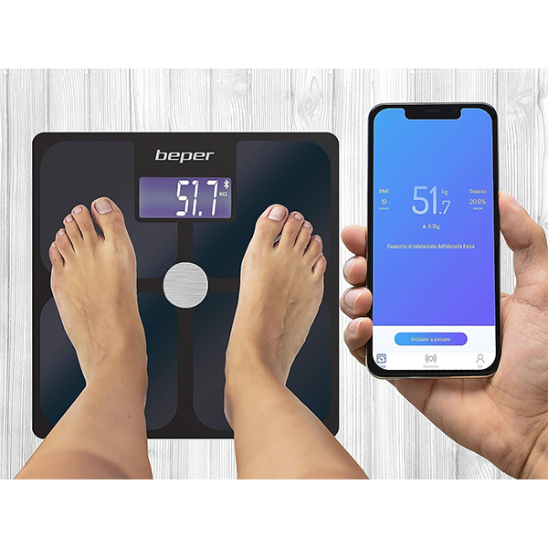 Vaga za tjelesnu težinu Beper P303BIP050 (do 180 kg) sa bioelektričnom impedansom Vaga za tjelesnu težinu Beper P303BIP050 (do 180 kg) sa bioelektričnom impedansom