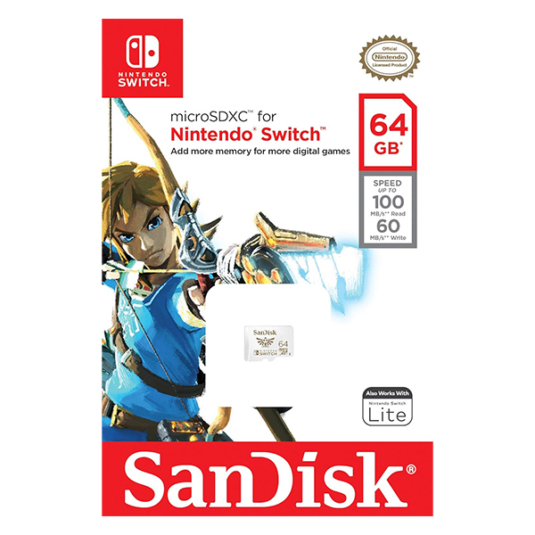 Sandisk 64GB Nintendo Switch MicroSD Memory Card