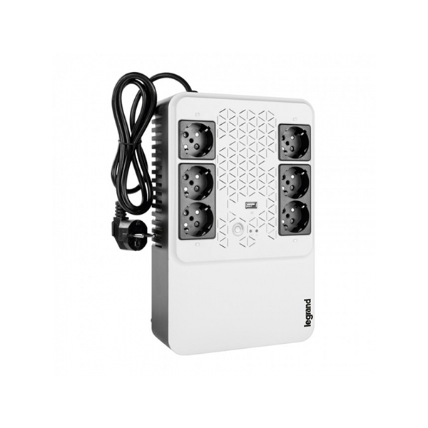 UPS Multiplug Legrand 800 Line Interactive 800VA 480W 4+2 schuko, USB, 1X9V/12Ah battery