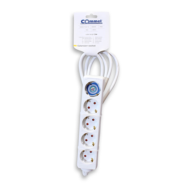 Produžni kabl Commel 5ut/3m 232-502 Produžni kabl Commel 5ut/3m 232-502