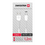 Kabl Swissten Micro USB 1.2m bijeli - 71506010BOX bijeli