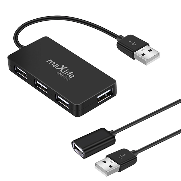 USB hub Maxlife Home Office USB 2.0 USB - 4x USB 0,15 m + kabl 1,5 m