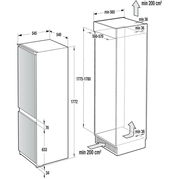 Ugradni kombinovani hladnjak Gorenje RKI418EE1-740155/