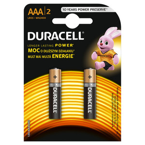 Baterije Duracell Basic AAA 2kom/pak DURALOCK
