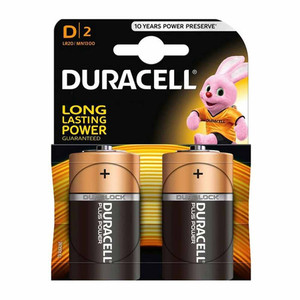 Baterije Duracell Basic D 2kom/pak DURALOCK